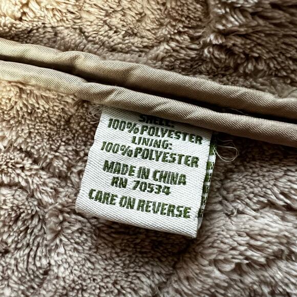 Orvis women’s tan floral quilted fleece lined vest size small - Picture 7 of 8